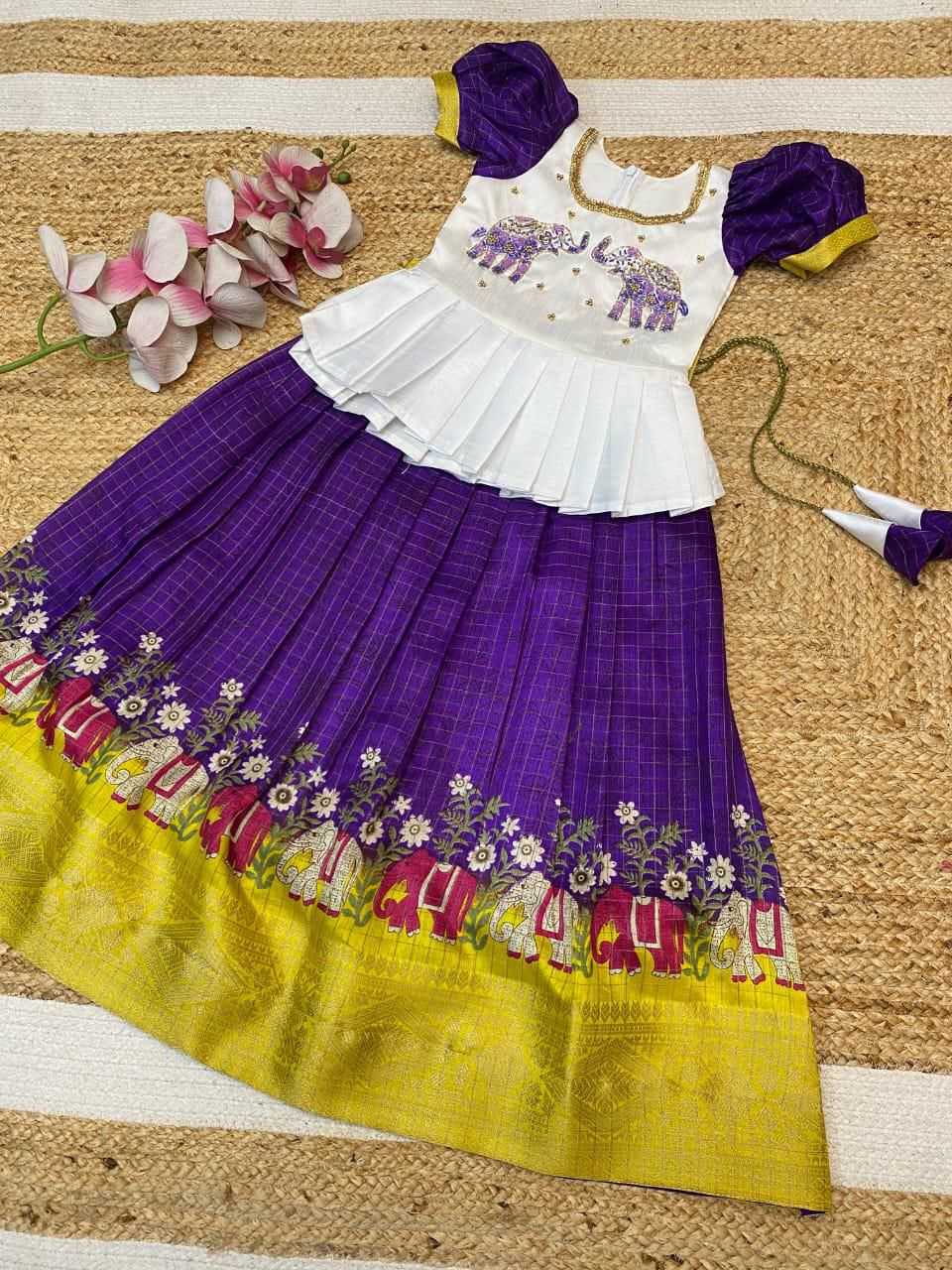 YNF Wholesale Dola Silk Kids Lehenga  | Surat Manufacturer