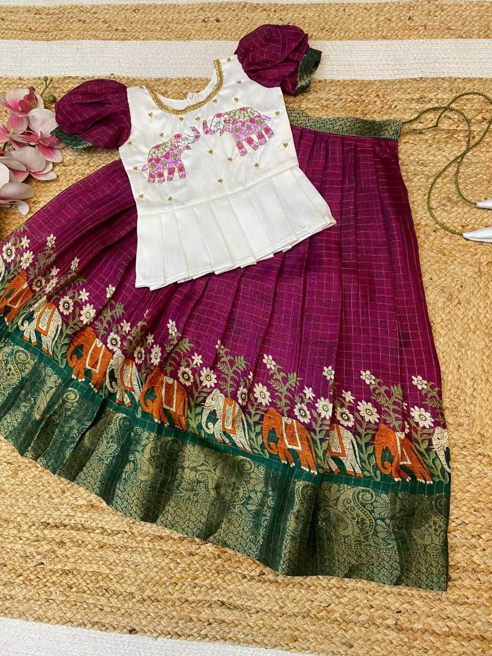 YNF Wholesale Dola Silk Kids Lehenga  | Surat Manufacturer
