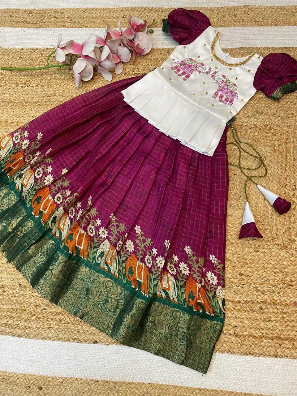 YNF Wholesale Dola Silk Kids Lehenga  | Surat Manufacturer