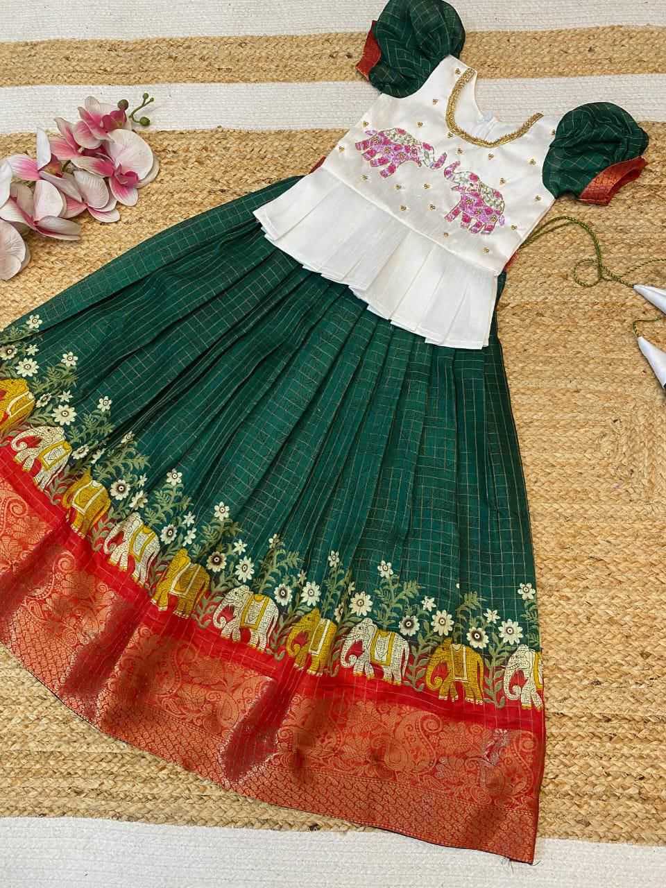 YNF Wholesale Dola Silk Kids Lehenga  | Surat Manufacturer