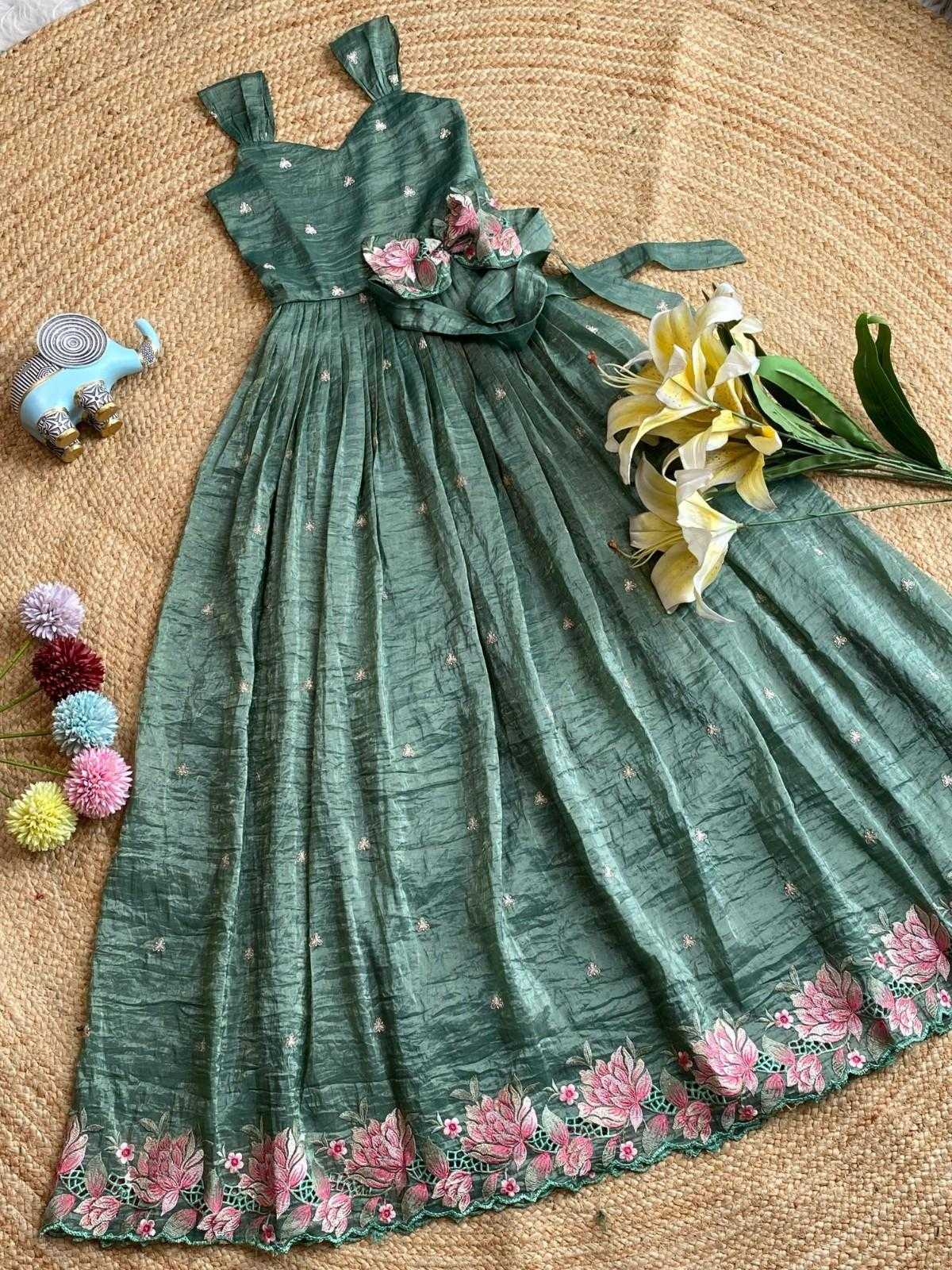 YNF Wholesale Organza Kids Gown  | Surat Manufacturer