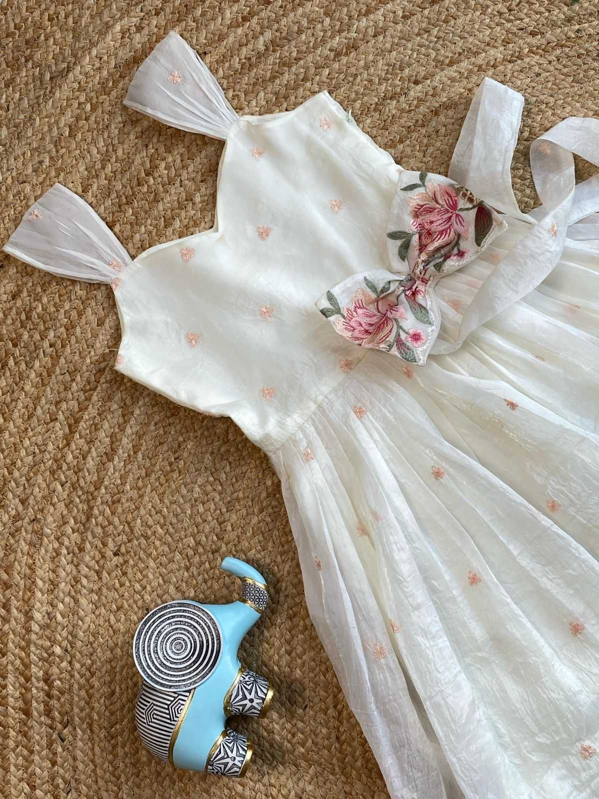 YNF Wholesale Organza Kids Gown  | Surat Manufacturer