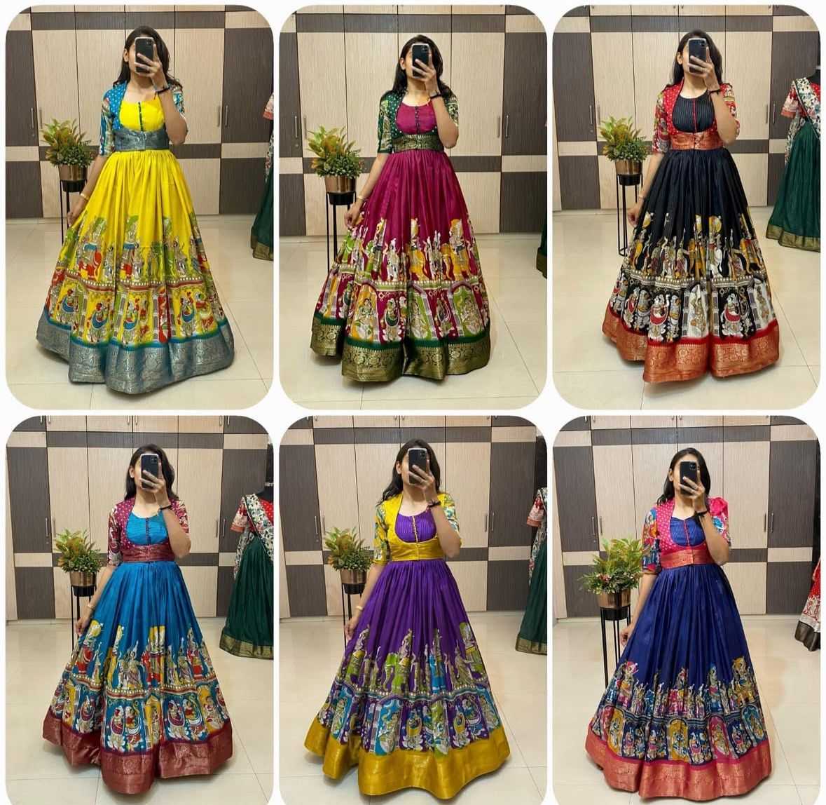 YNF Wholesale Dola Silk Printed Gowns  | Surat Manufacturer