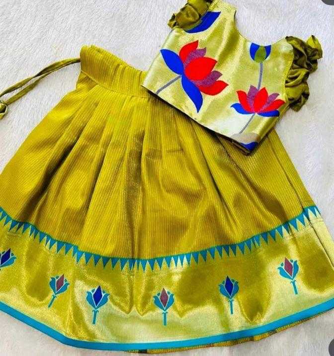 YNF Wholesale Paithani Silk Kids Lehenga  | Surat Manufacturer