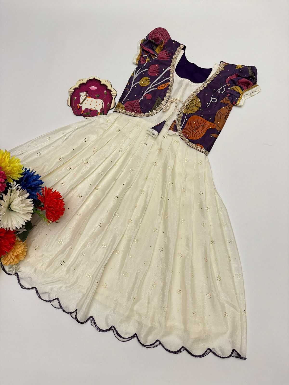 YNF Wholesale Chinon Silk Kids Lehenga  | Surat Manufacturer