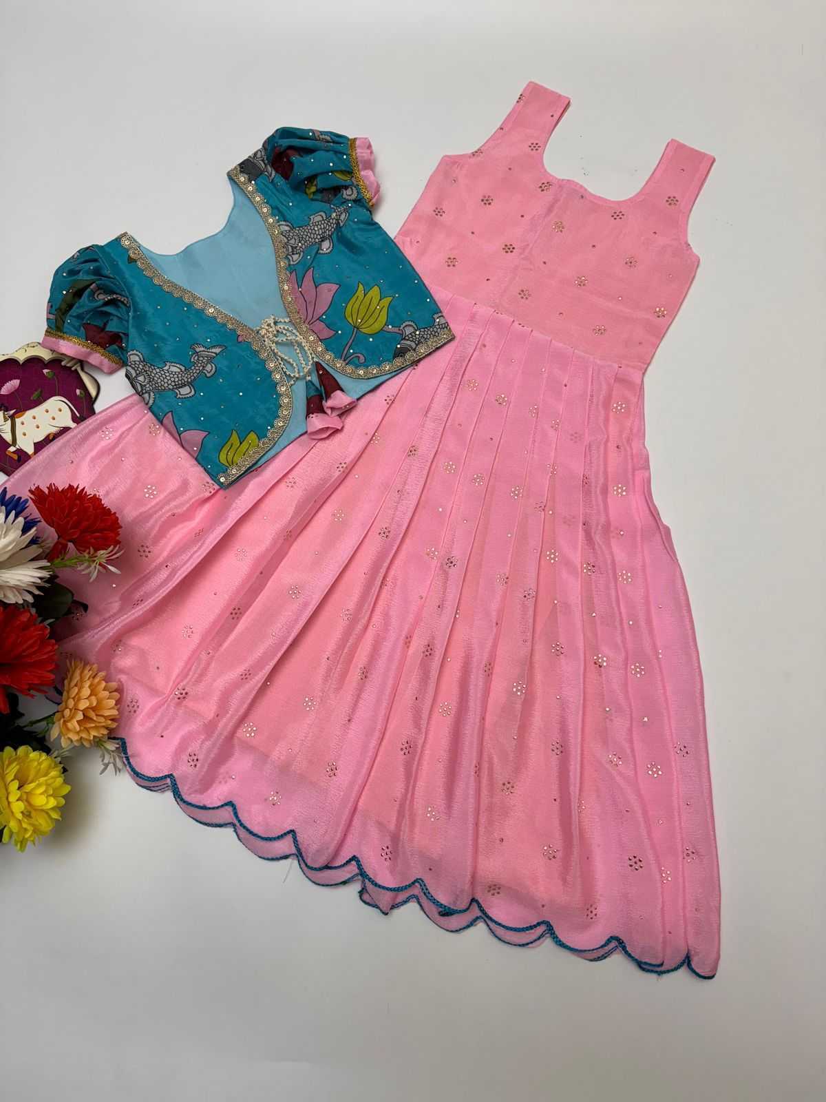 YNF Wholesale Chinon Silk Kids Lehenga  | Surat Manufacturer