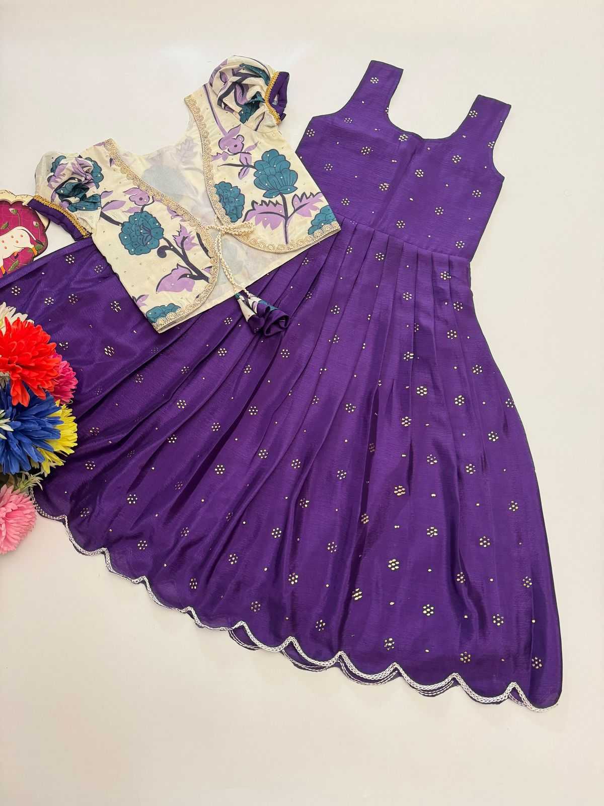 YNF Wholesale Chinon Silk Kids Lehenga  | Surat Manufacturer