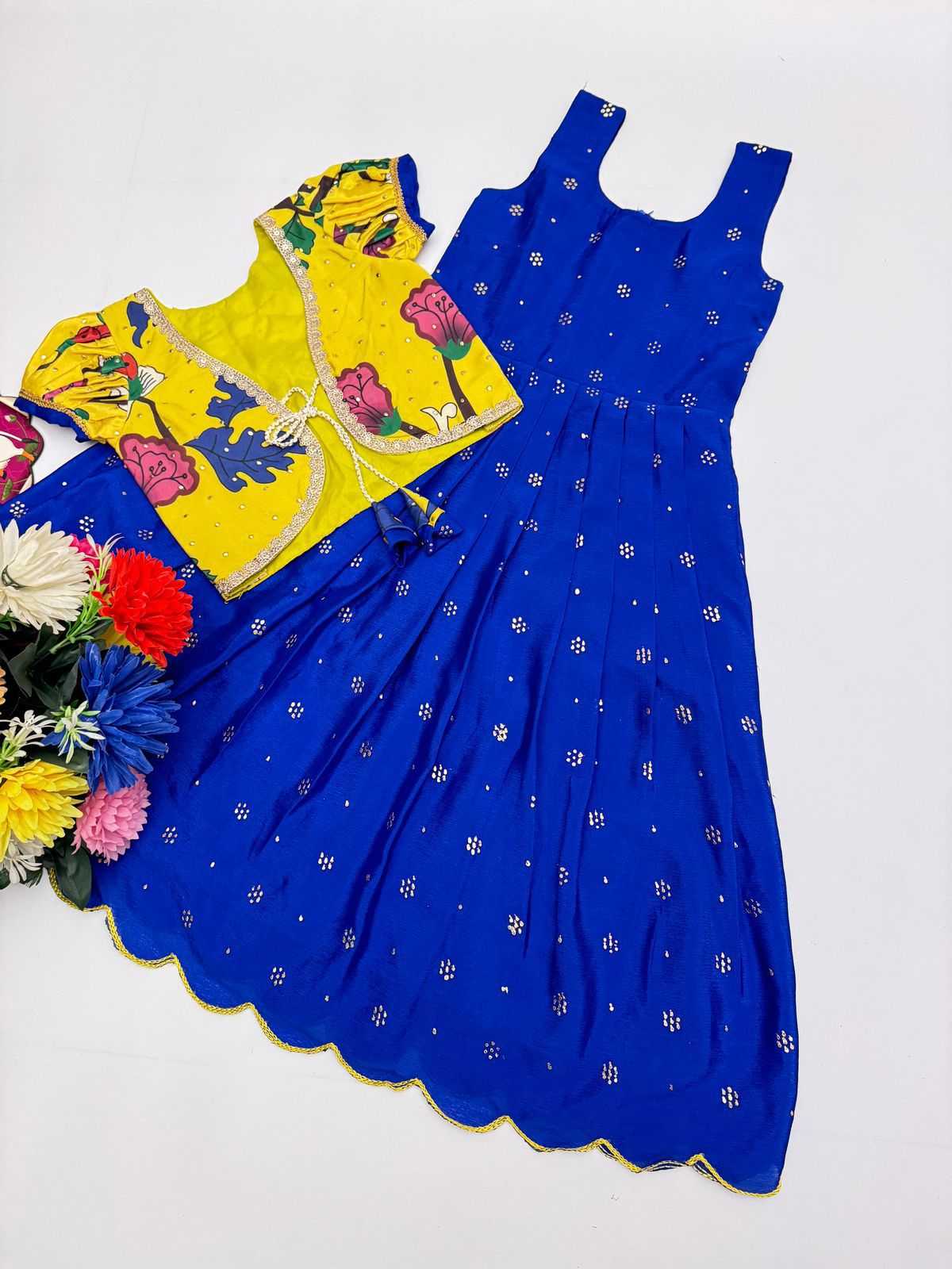 YNF Wholesale Chinon Silk Kids Lehenga  | Surat Manufacturer