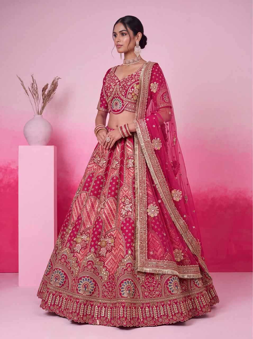YNF Wholesale Banarasi Soft Silk Silk Lehenga KESH113 Anjani Art Mangal Fera | Surat Manufacturer