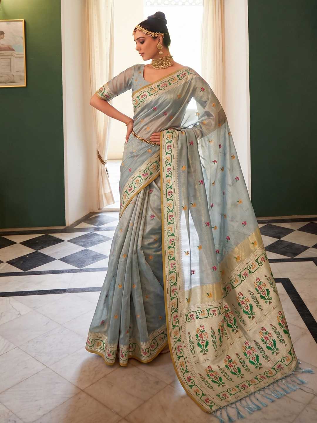 YNF Wholesale Tissue Silk Tissue Silk Saree  | Surat Manufacturer