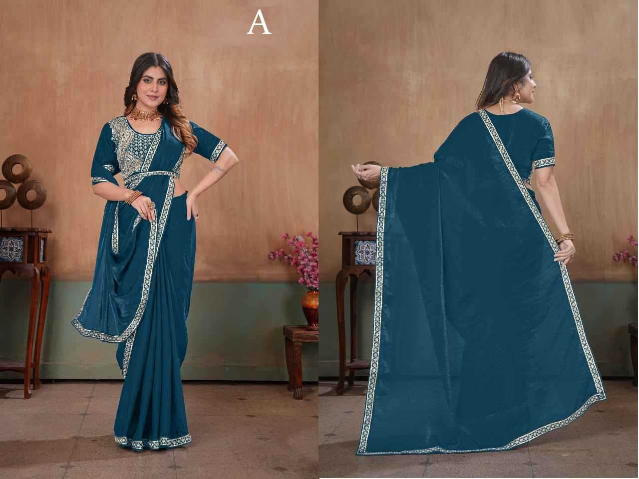 YNF Wholesale Satin Ready To Wear Sarees  | Surat Manufacturer