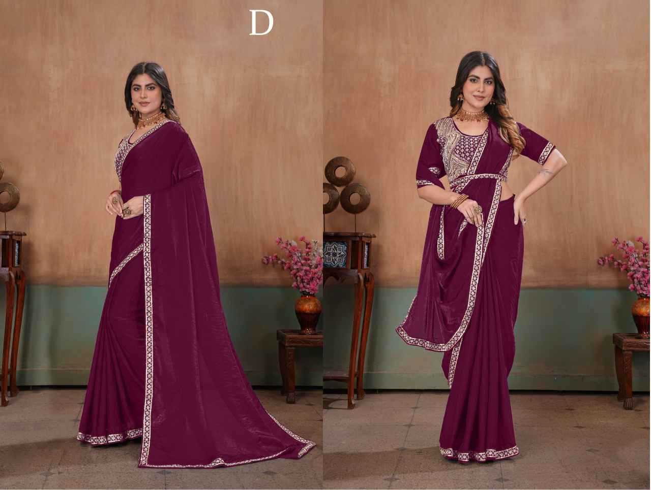 YNF Wholesale Satin Ready To Wear Sarees  | Surat Manufacturer