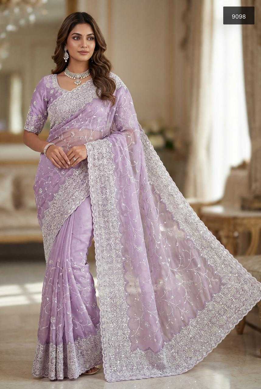 YNF Wholesale Satin Stone Work Saree  | Surat Manufacturer