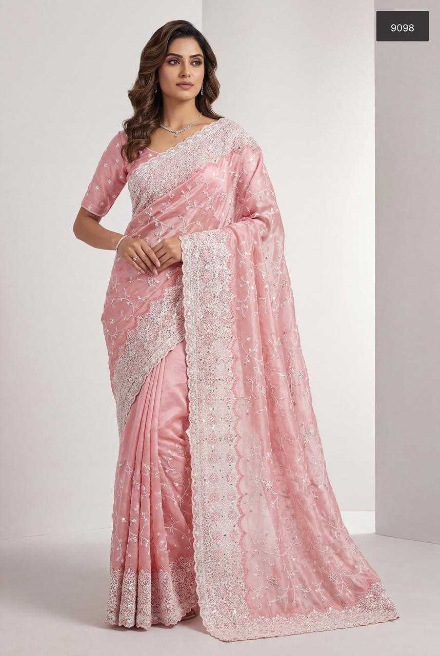 YNF Wholesale Satin Stone Work Saree  | Surat Manufacturer