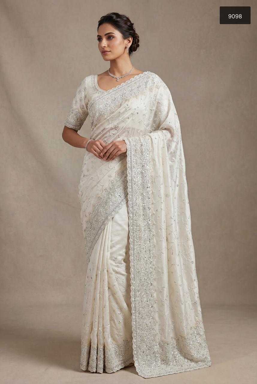 YNF Wholesale Satin Stone Work Saree  | Surat Manufacturer