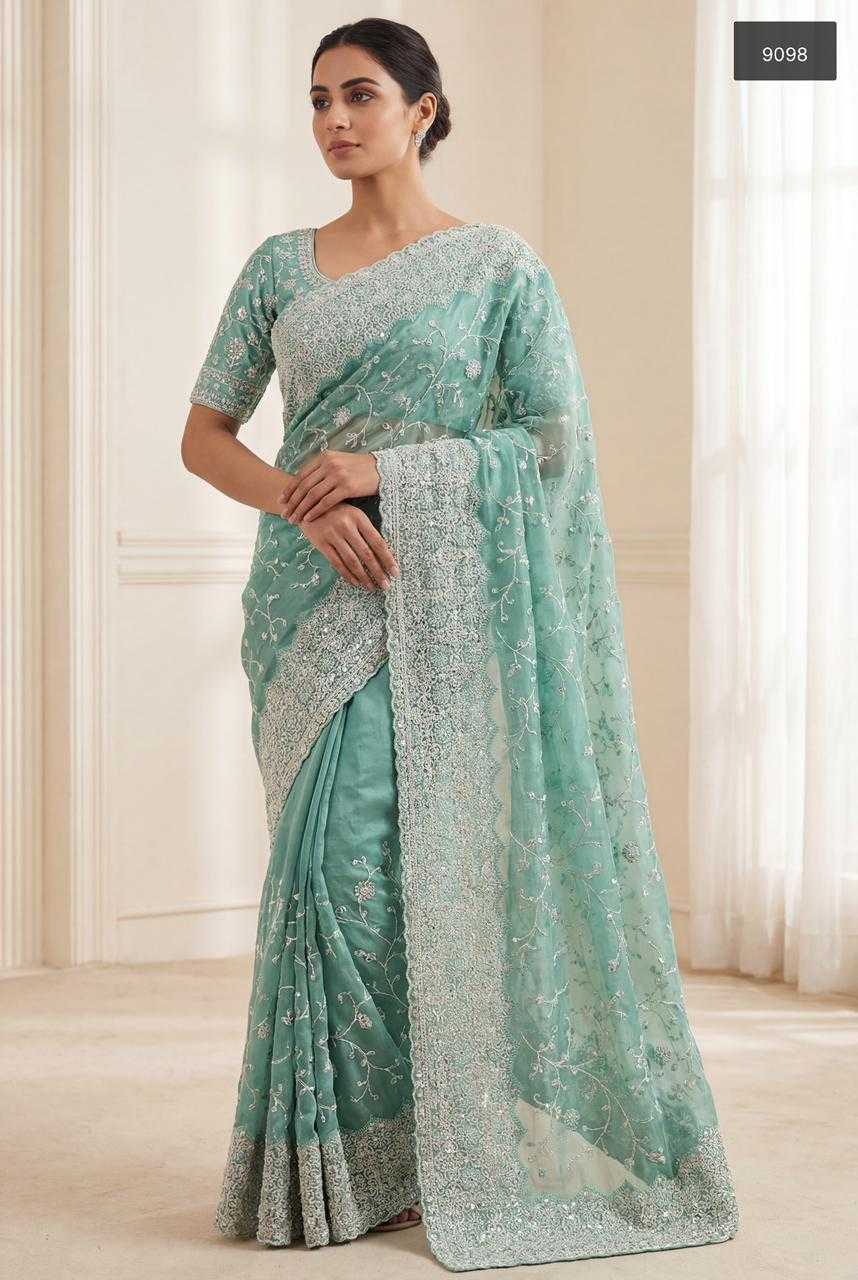 YNF Wholesale Satin Stone Work Saree  | Surat Manufacturer