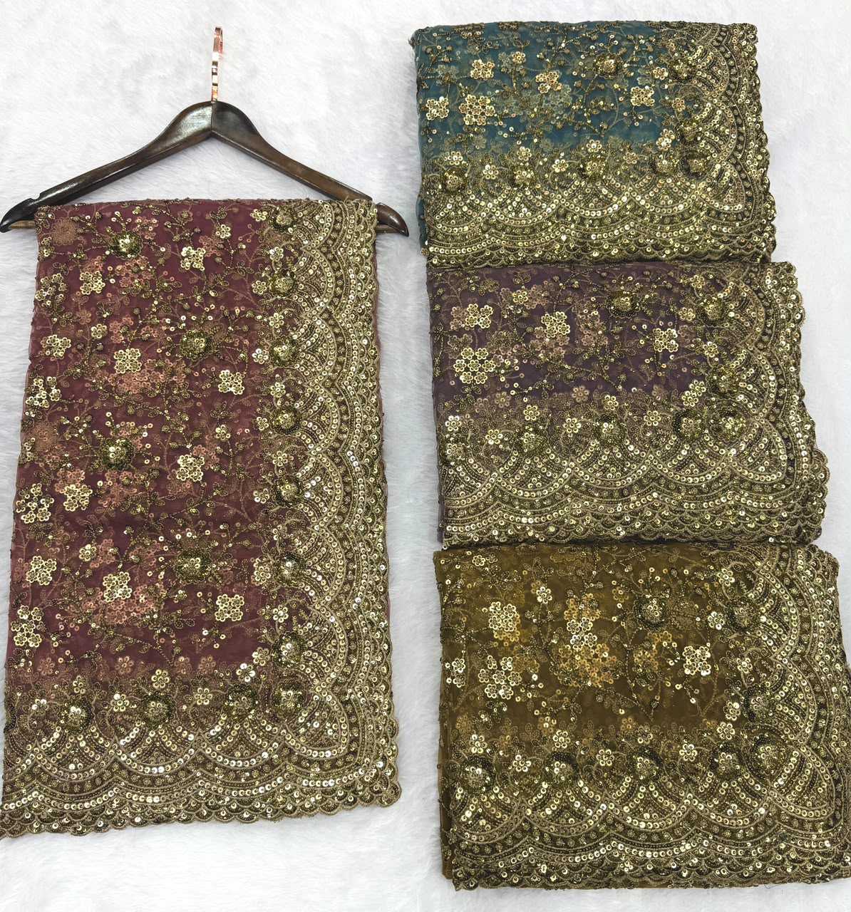 YNF Wholesale Butterfly Net Sequence Sarees  | Surat Manufacturer