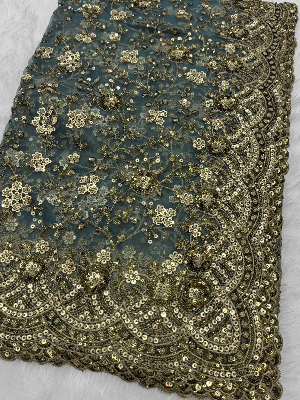 YNF Wholesale Butterfly Net Sequence Sarees  | Surat Manufacturer