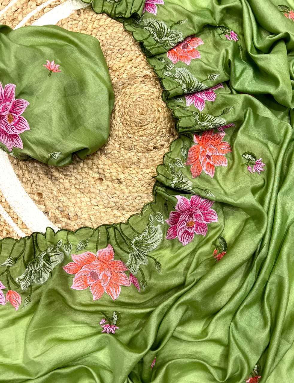 YNF Wholesale Tussar Silk Embroidered Sarees  | Surat Manufacturer
