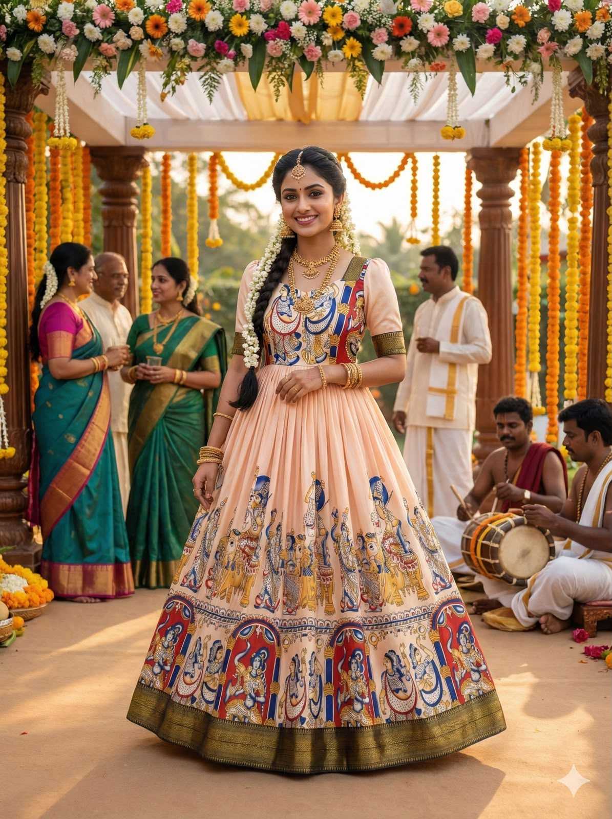 YNF Wholesale Dola Silk Printed Gowns  | Surat Manufacturer
