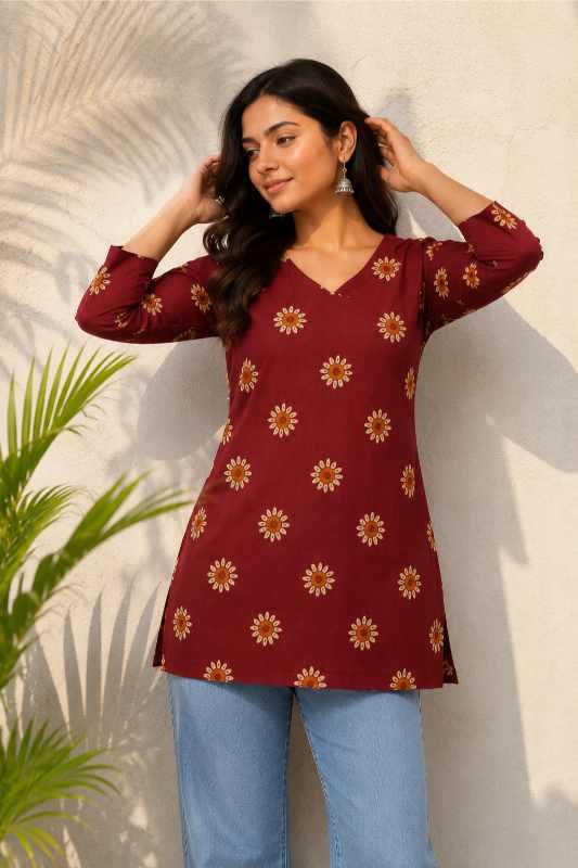 YNF Wholesale Pure Cotton Short Kurtis  | Surat Manufacturer