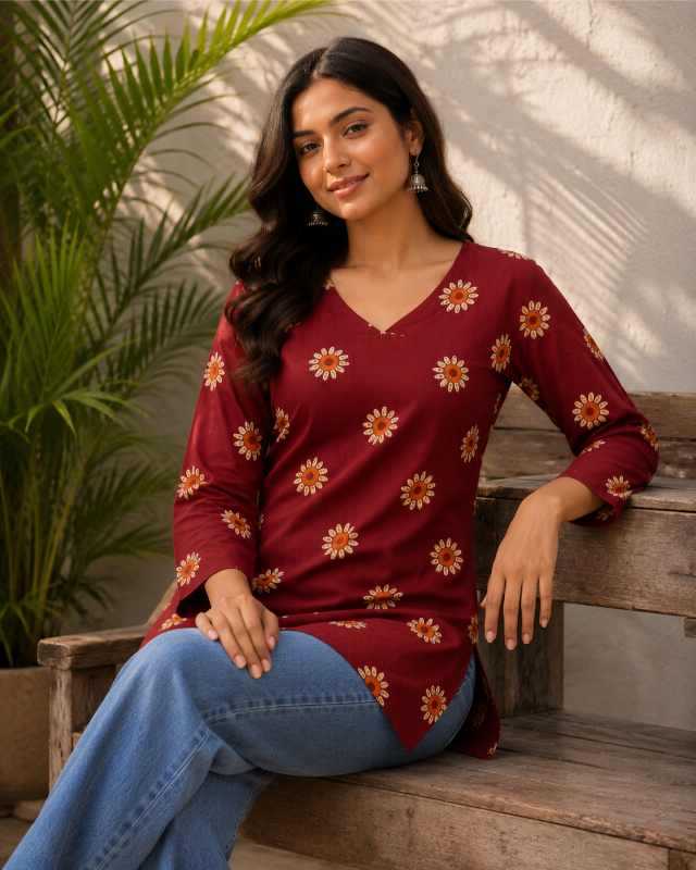 YNF Wholesale Pure Cotton Short Kurtis  | Surat Manufacturer