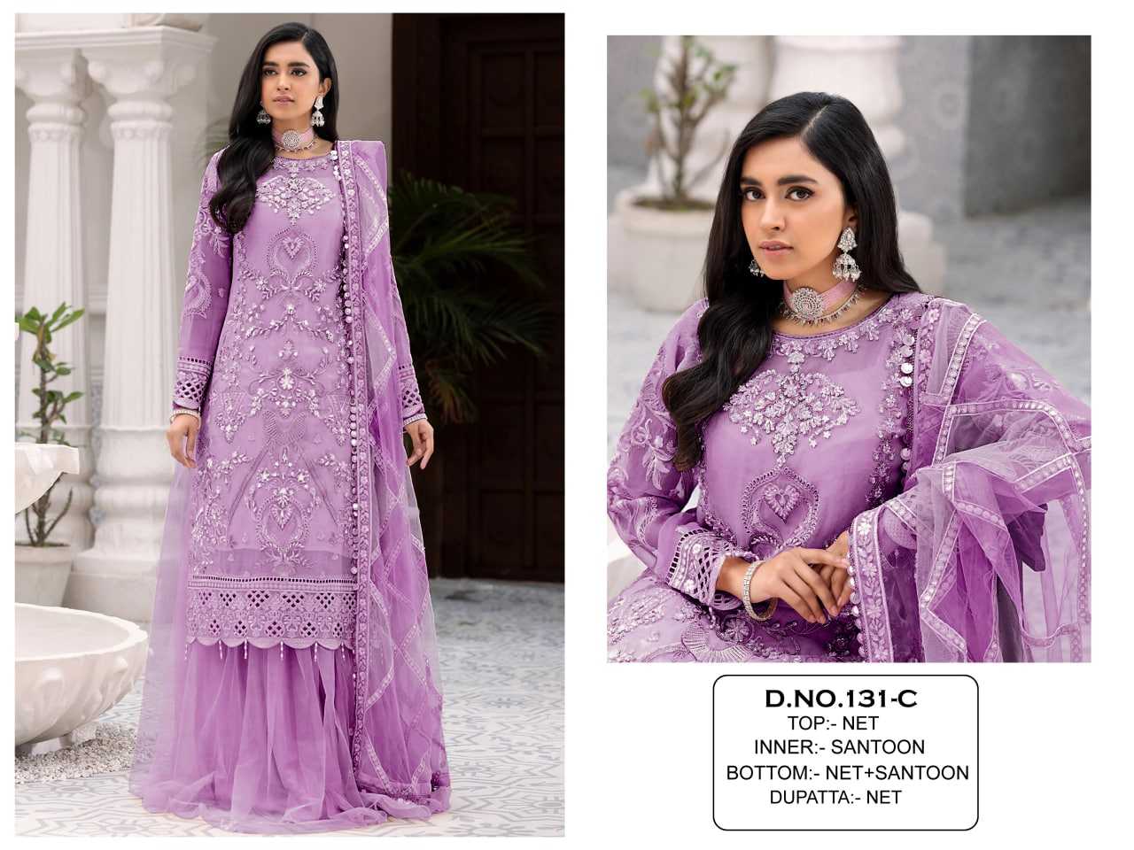 YNF Wholesale Net Embroidery Suits  | Surat Manufacturer
