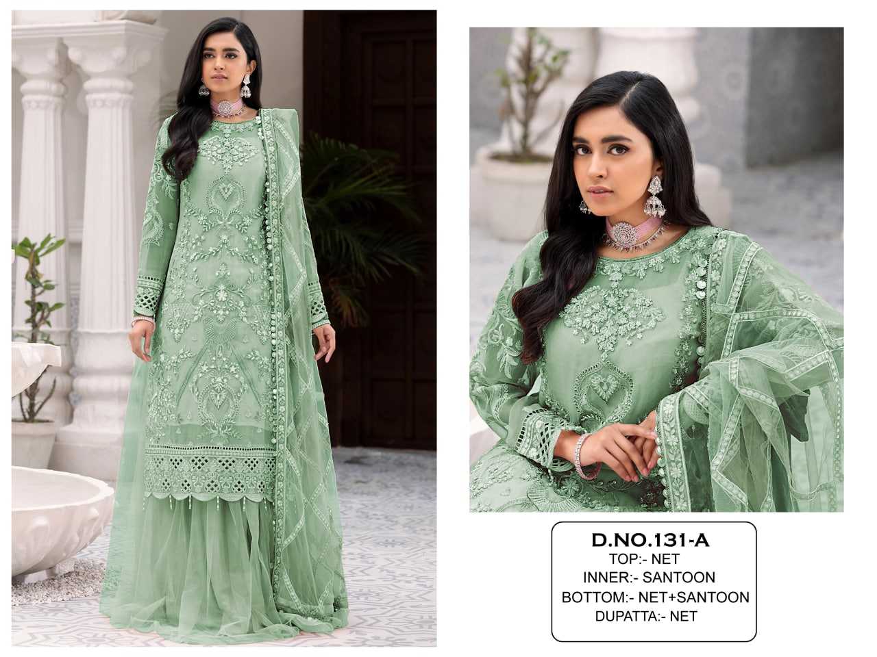 YNF Wholesale Net Embroidery Suits  | Surat Manufacturer