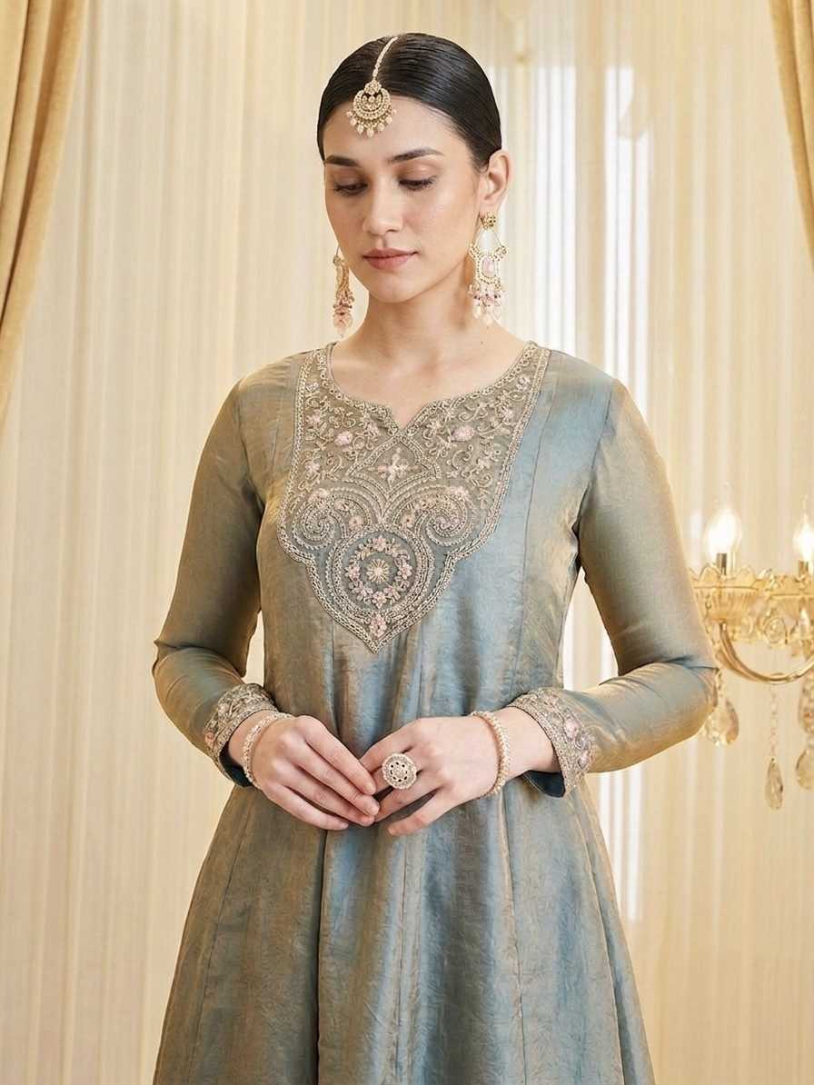 YNF Wholesale Heavy Silk Palazzo Suit  | Surat Manufacturer