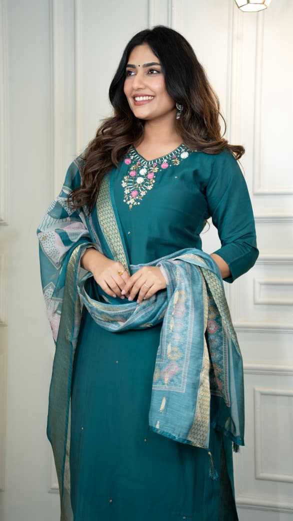 YNF Wholesale Heavy Roman Silk Ladies Silk Suit  | Surat Manufacturer