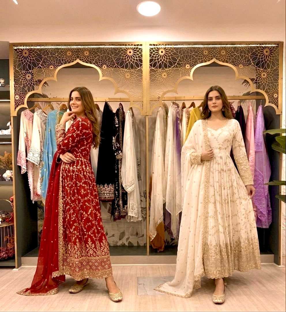 YNF Wholesale Chinon Silk Embroidery Gowns  | Surat Manufacturer