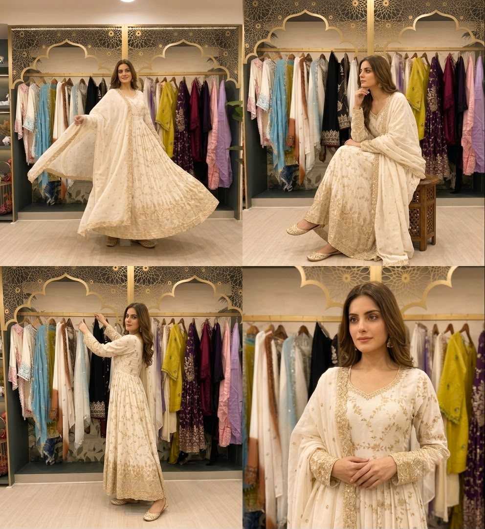 YNF Wholesale Chinon Silk Embroidery Gowns  | Surat Manufacturer