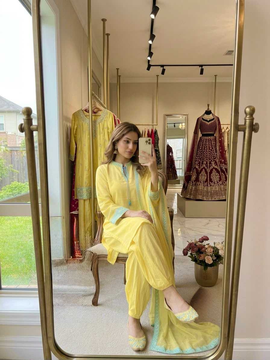 YNF Wholesale Crepe Silk Ladies Silk Suit  | Surat Manufacturer