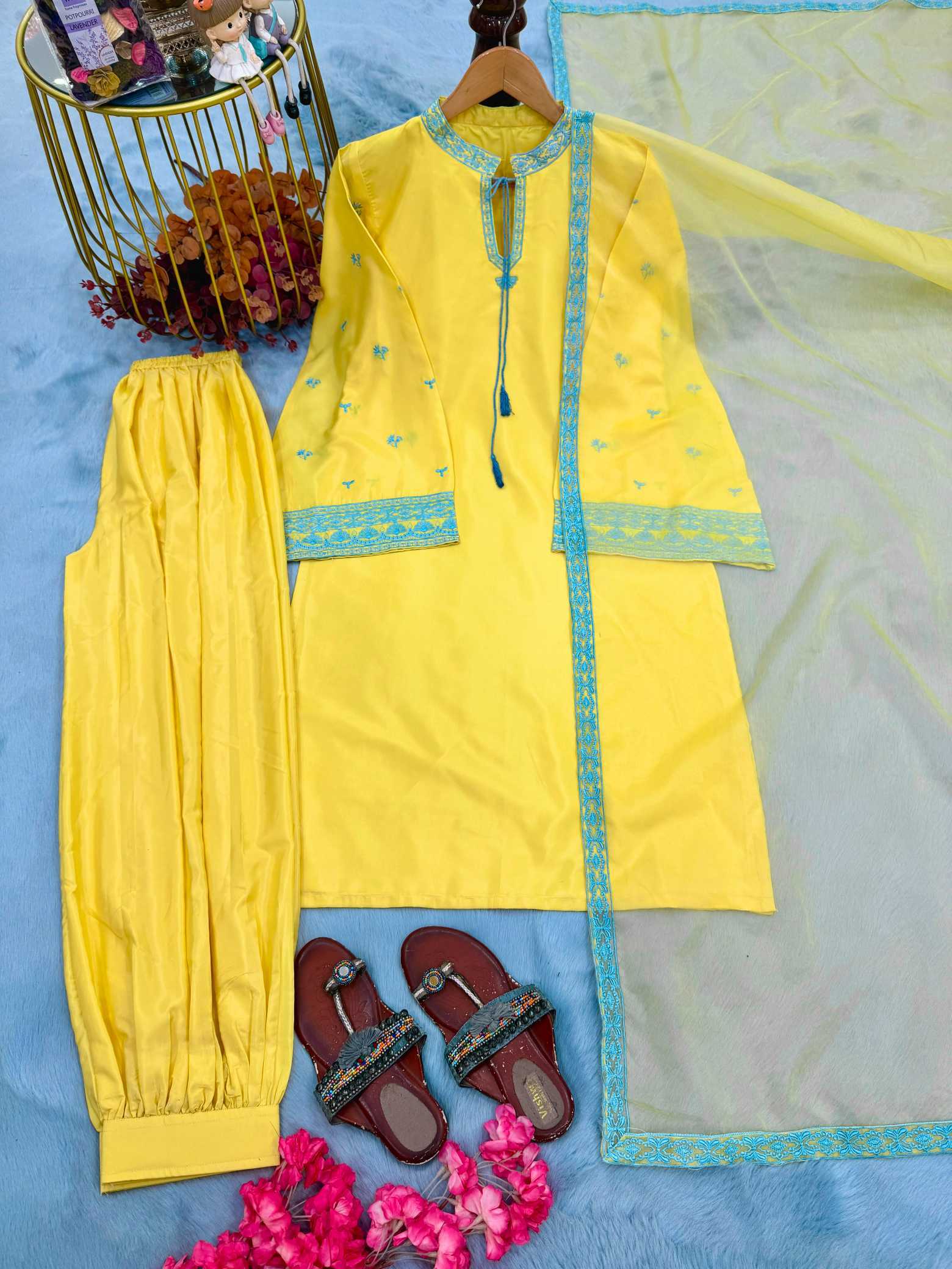 YNF Wholesale Crepe Silk Ladies Silk Suit  | Surat Manufacturer