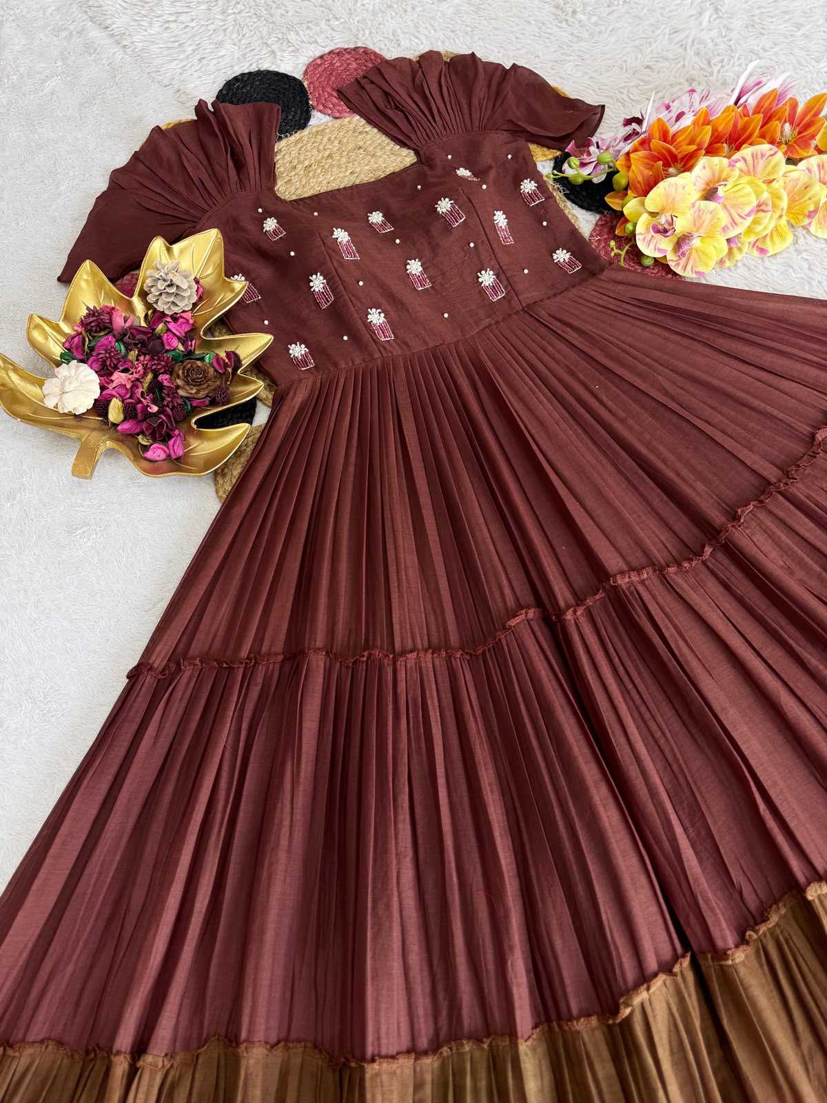 YNF Wholesale Cotton Fancy Gowns  | Surat Manufacturer