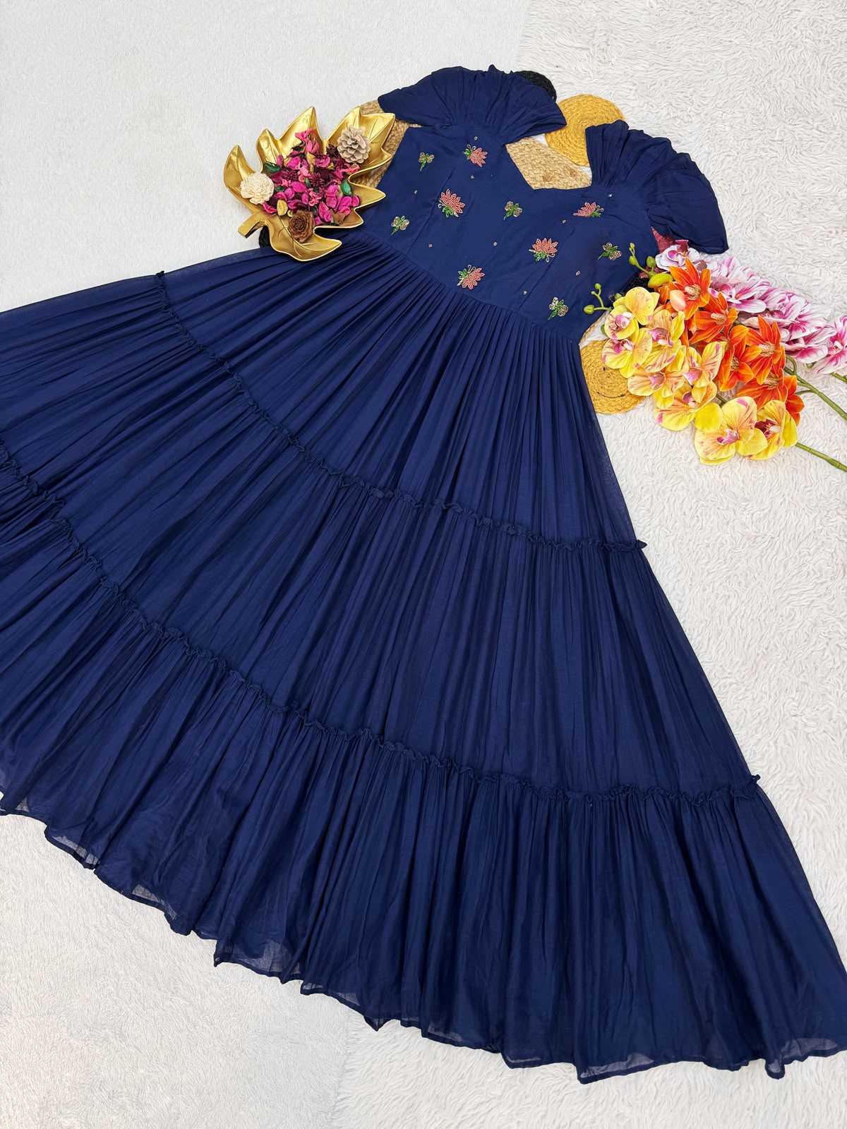 YNF Wholesale Cotton Fancy Gowns  | Surat Manufacturer