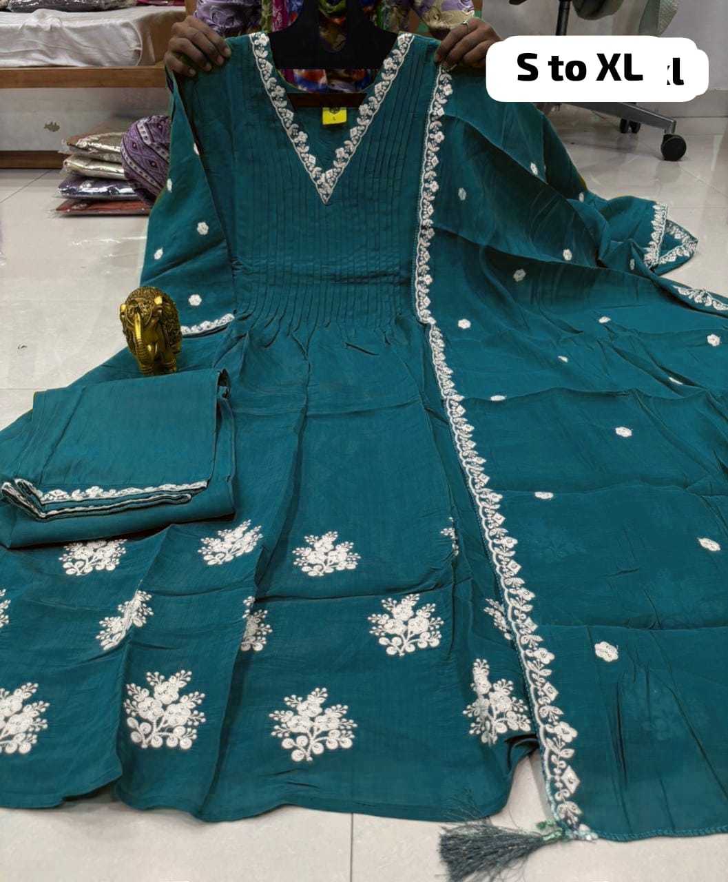 YNF Wholesale Chanderi Soft Designer Kurtis  | Surat Manufacturer
