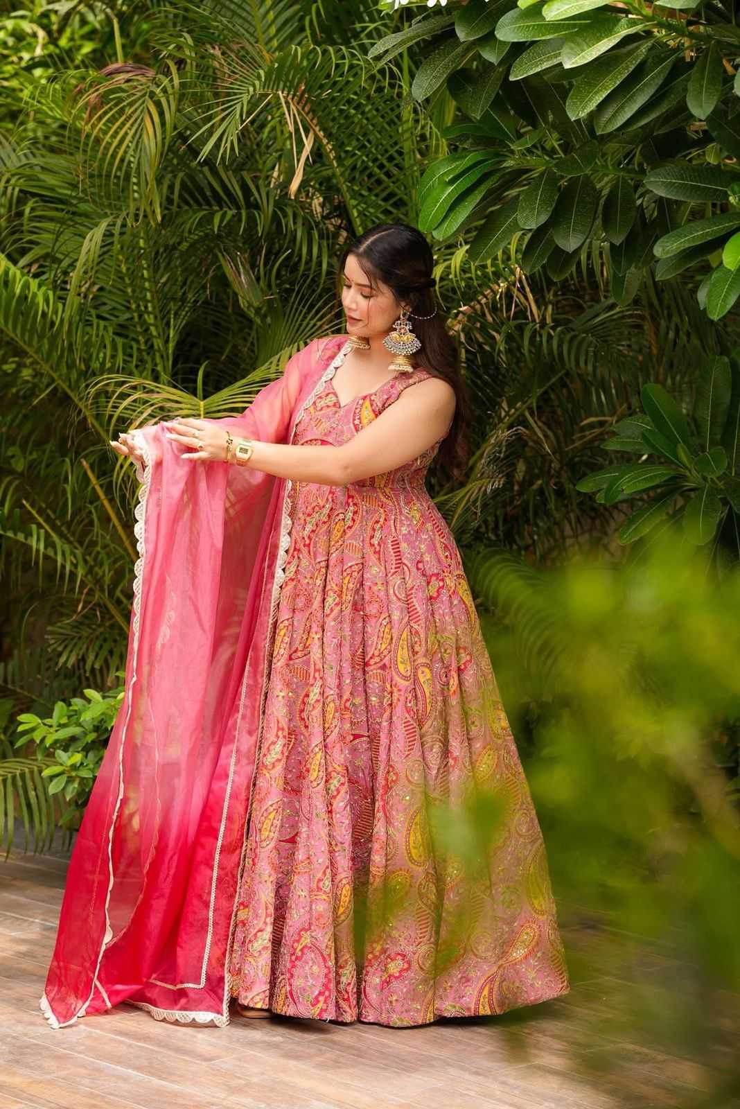 YNF Wholesale Jimmy Choo Anarkali Gown  | Surat Manufacturer