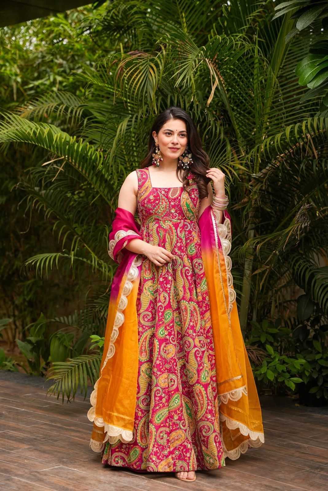 YNF Wholesale Jimmy Choo Anarkali Gown  | Surat Manufacturer