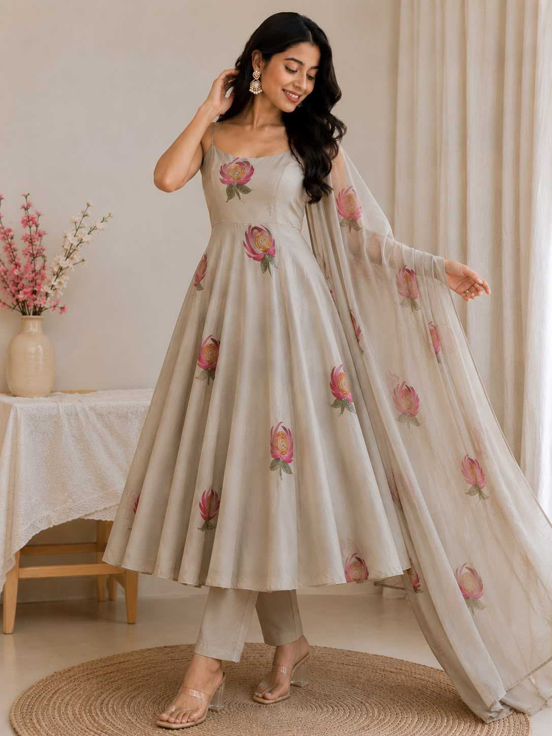 YNF Wholesale Faux Georgette Anarkali Gown  | Surat Manufacturer