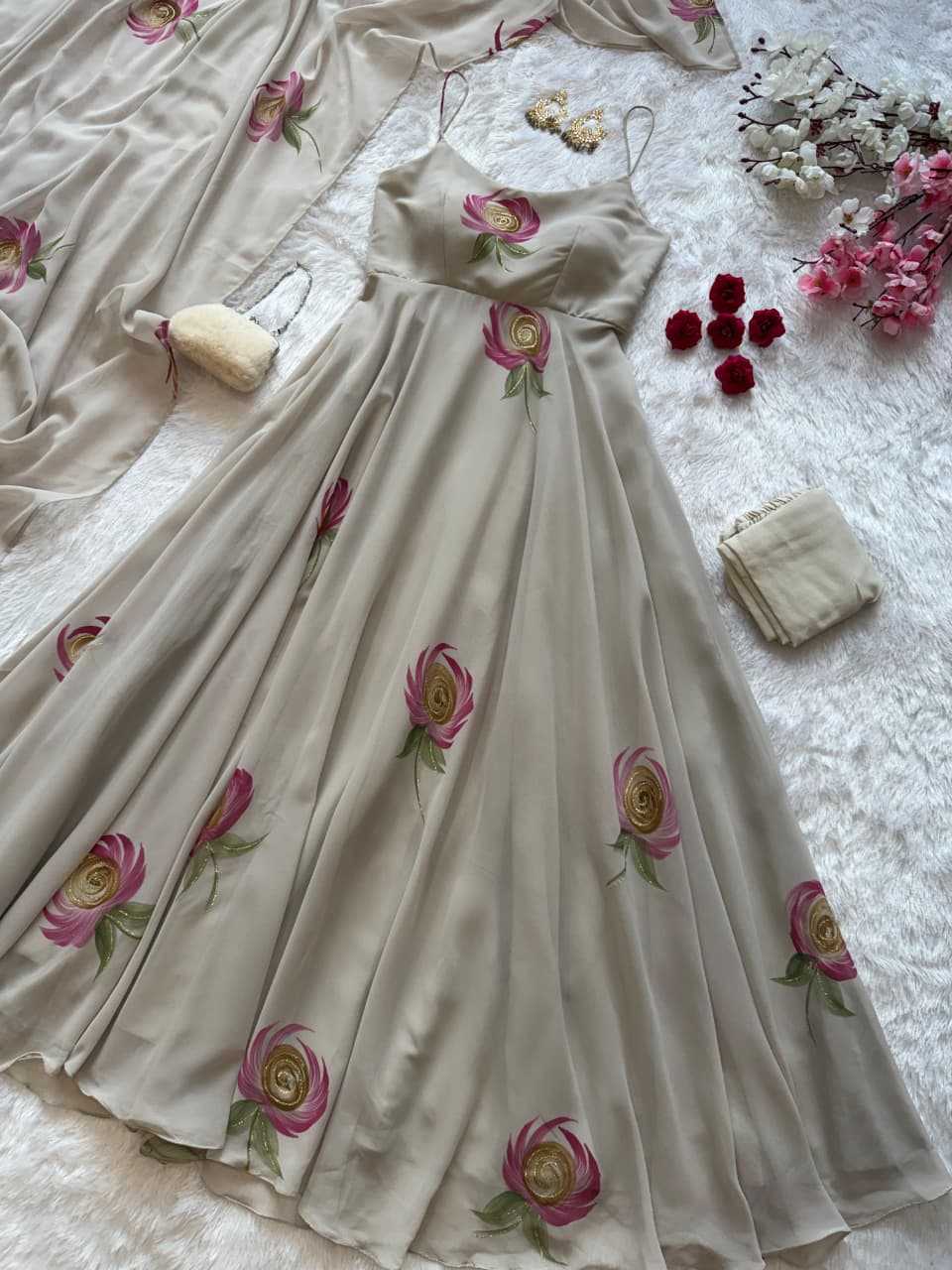 YNF Wholesale Faux Georgette Anarkali Gown  | Surat Manufacturer