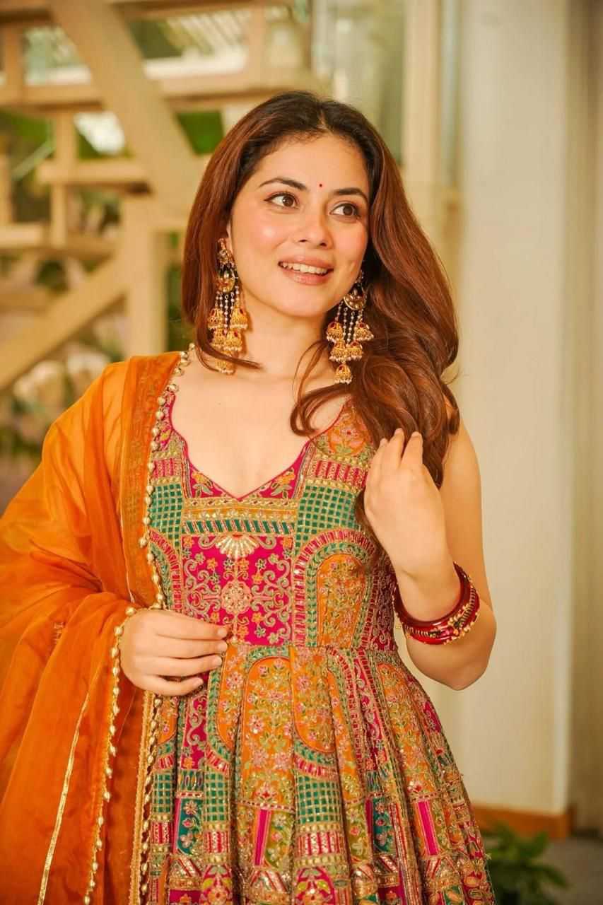 YNF Wholesale Organza Silk Printed Gowns  | Surat Manufacturer