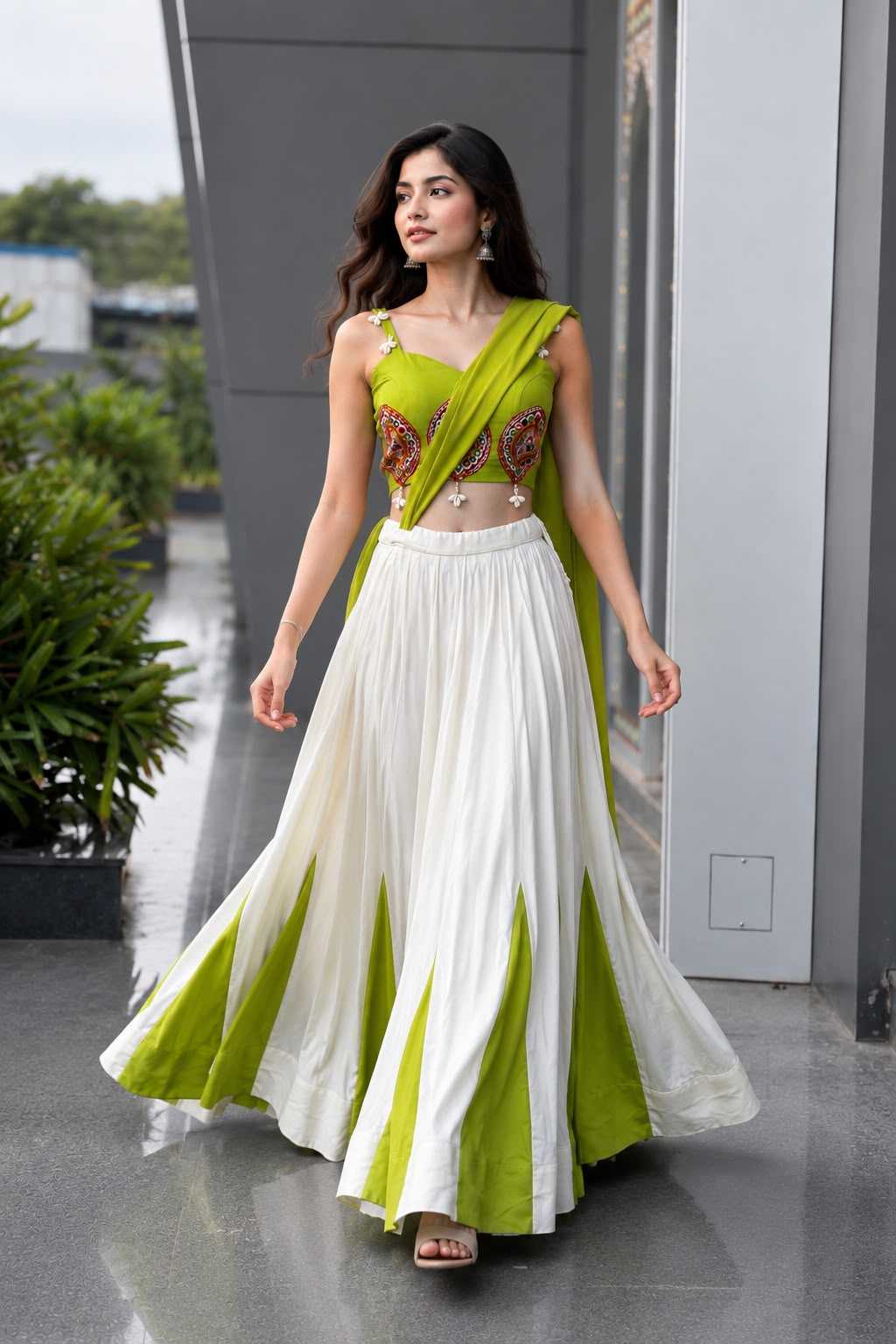 YNF Wholesale Cotton Embroidered Lehenga  | Surat Manufacturer