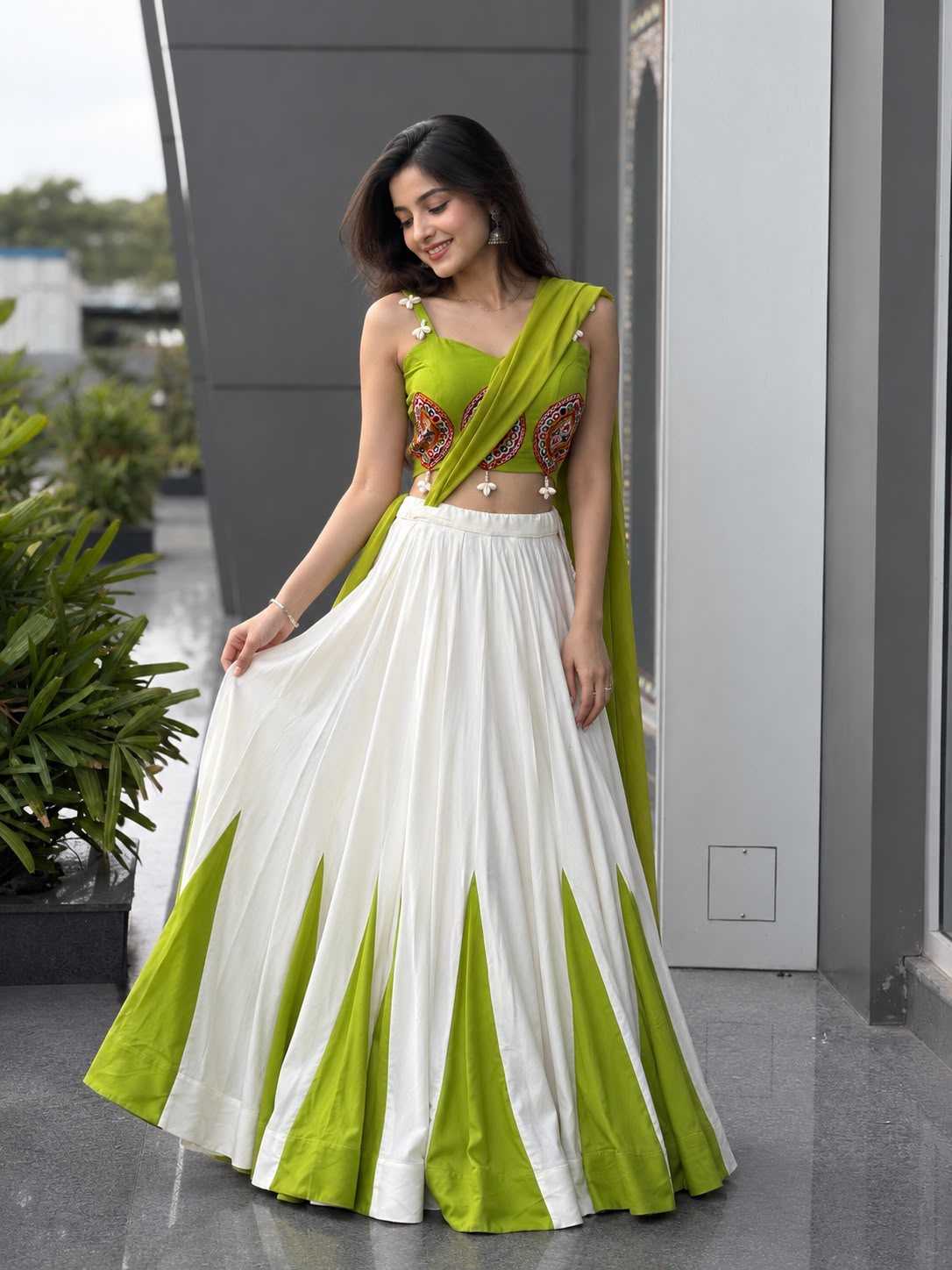 YNF Wholesale Cotton Embroidered Lehenga  | Surat Manufacturer