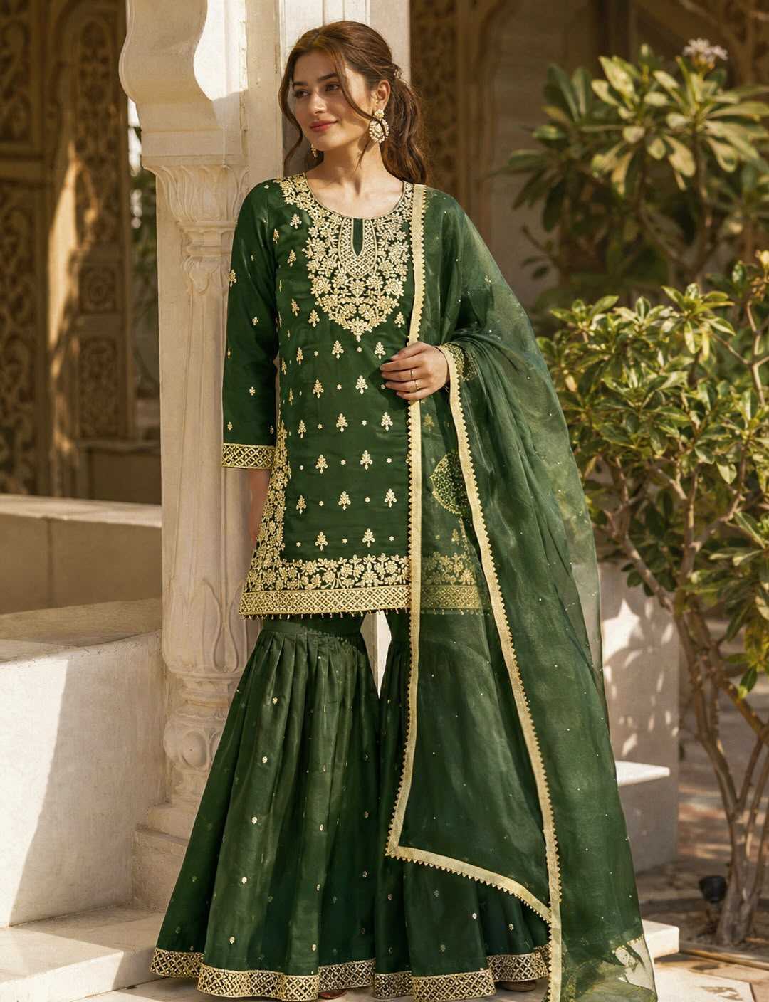 YNF Wholesale Pure Silk Sharara Salwar Suits  | Surat Manufacturer