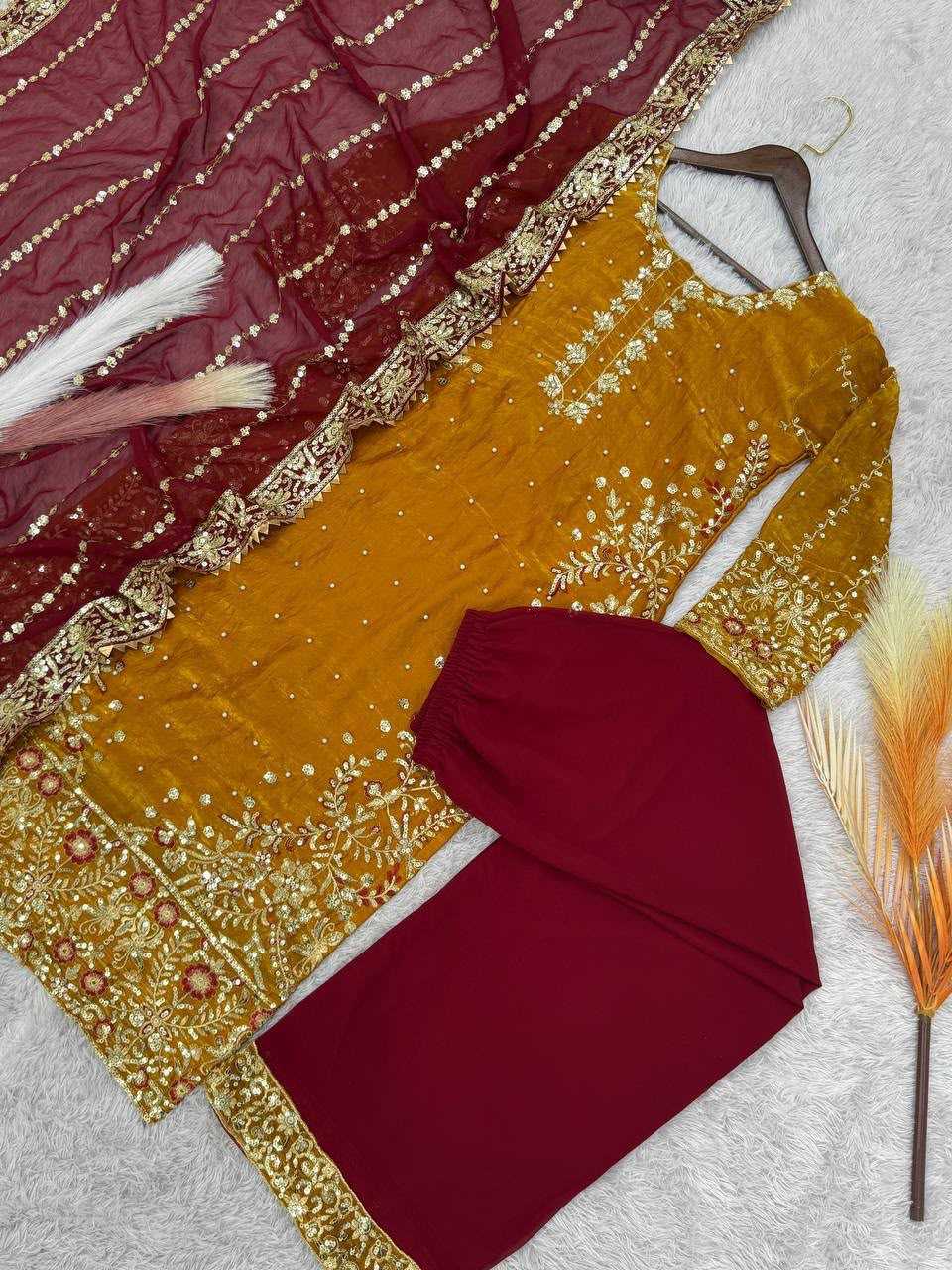 YNF Wholesale Heavy Silk Embroidery Suits  | Surat Manufacturer