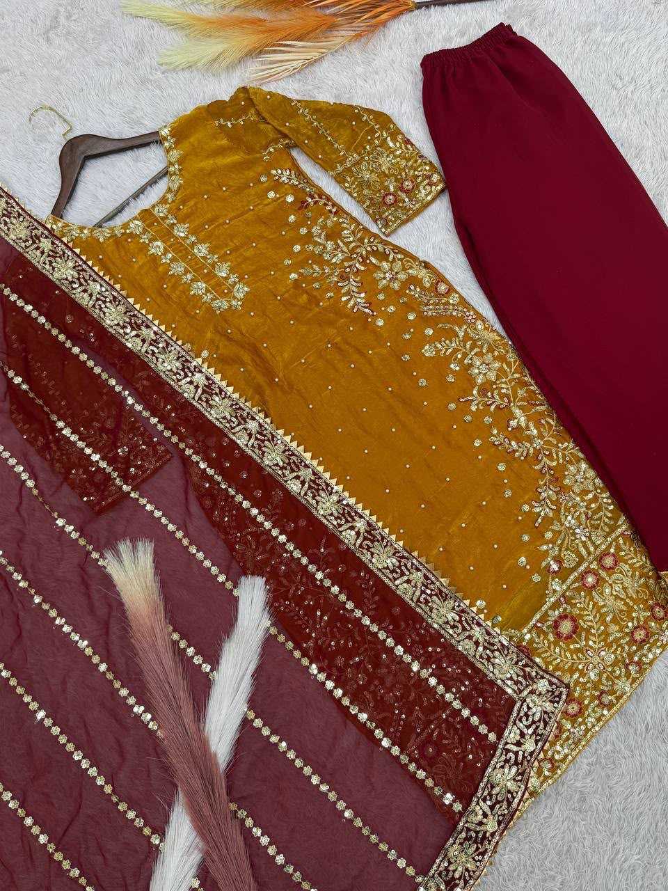 YNF Wholesale Heavy Silk Embroidery Suits  | Surat Manufacturer