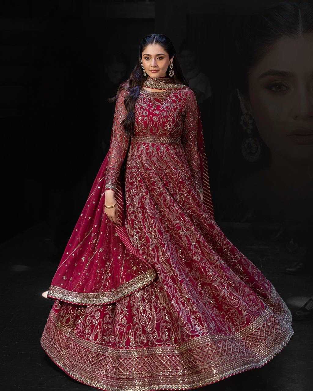 YNF Wholesale Faux Georgette Embroidery Gowns  | Surat Manufacturer