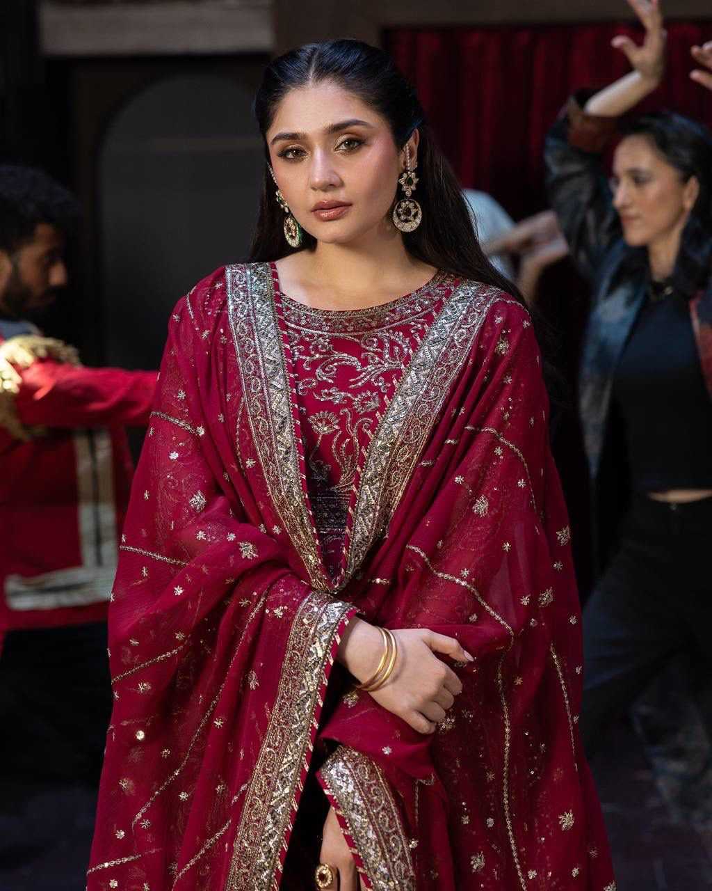 YNF Wholesale Faux Georgette Embroidery Gowns  | Surat Manufacturer