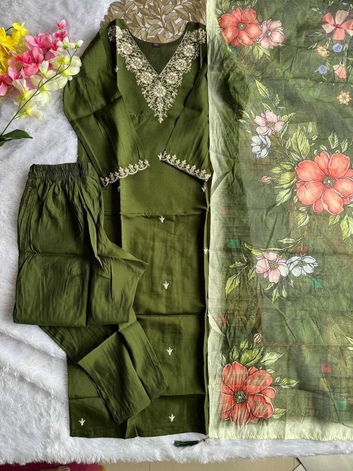 YNF Wholesale Heavy Roman Silk Embroidered Kurtis  | Surat Manufacturer
